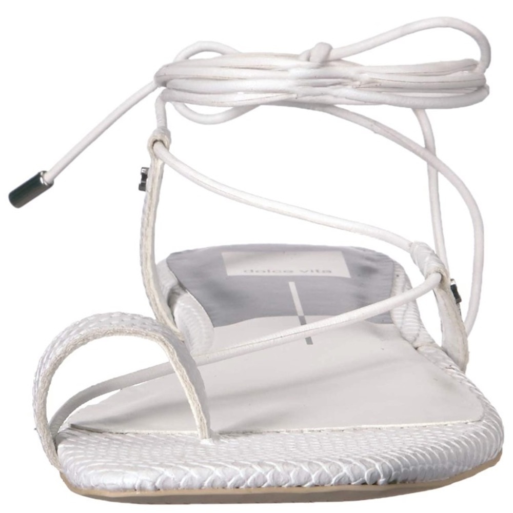 NWT White Leather Dolce Vita Dash Sandal - Picture 5 of 8